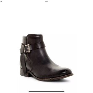Frye women’s Melissa knotted short boot black buckle ankle bootie sz 5.5 B